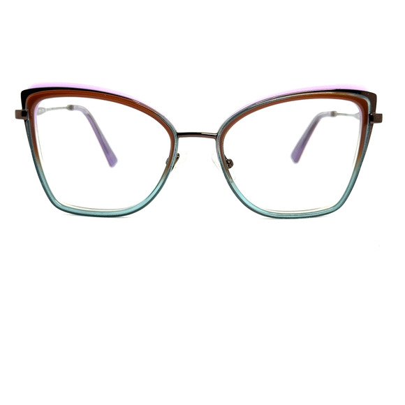 BCBG Maxazria Eyeglasses Frame Full Rim‎ ChestNut Blue Fade Delphine 20599